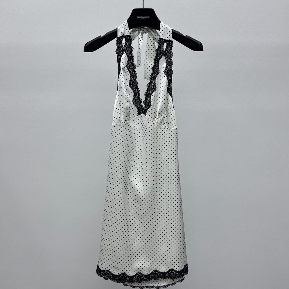 Frankies Bikinis Polka Dot Halter Dress